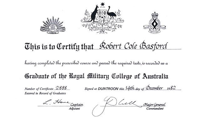 Royal Military College of Australia Graduate 2888