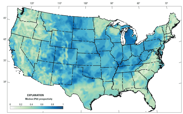 USA Natural H2 Map
